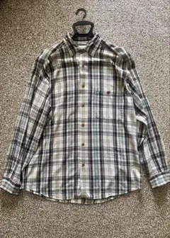 claiborne コットンチェック柄長袖シャツ