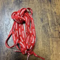 Supreme レッド ナイロンシューレース