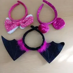 こども用カラフルヘアアクセサリー3点セット　仮装イベント