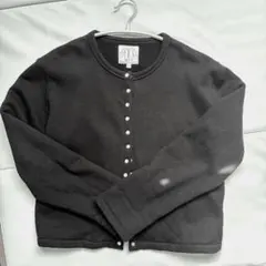 agnès b. コットン メルトン 長袖 カーディガンプレッション サイズ2