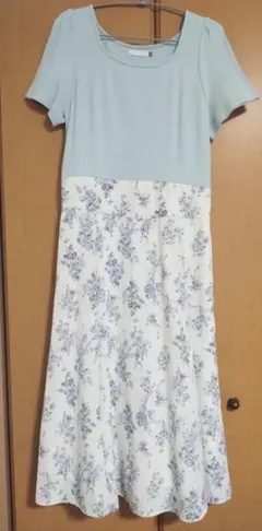 overE プリントドッキングワンピース 24SS : ライトブルー 96