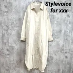 美品✨ロング丈シャツワンピース ベージュ シンプル スリット きれいめ シンプル