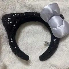 USJ 猫耳カチューシャ 黒 スパンコール