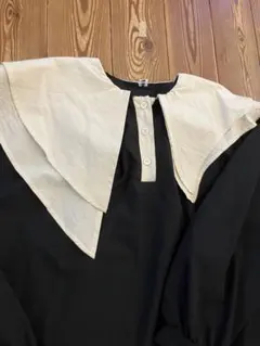 ビンテージ/古着/美品/大きな襟付きワンピース