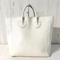 【美品】YOUNG&OLSEN エンボスドレザートート　M オフホワイト