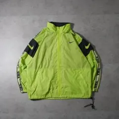 90s NIKE 銀タグ パッカブル ナイロンジャケット USAテープ ネオンL