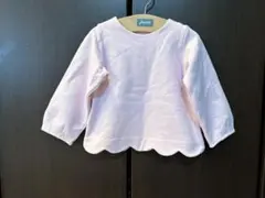 jacadi ⭐︎新品訳あり⭐︎ 薄いピンク　スカラップ　裏起毛トレーナー18M