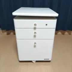 あ*り様 KUROGANE 脇机 ホワイト 3段引き出し