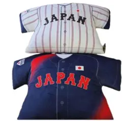侍ジャパン ユニフォーム型 キャップ型 超BIGクッション MLB バスタオル 侍ジャパン ユニフォーム型&キャップ型 超BIGクッション 2種セット