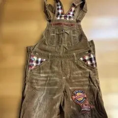 ブラウン コーデュロイ サロペット