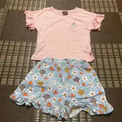 マリーちゃん　ディズニー　フリル袖ピンクTシャツとショートパンツセット
