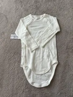 ホワイト長袖ボディスーツ 12m/74cm