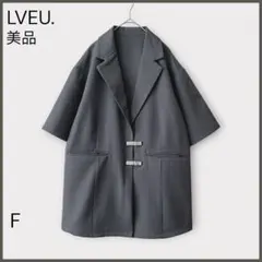 【LVEU. ラブユ】ピンデザイン半袖テーラードジャケット/美品/バックスリットのサムネイル