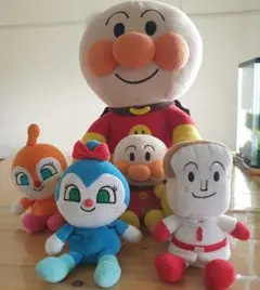 ジャンボ　アンパンマン ぬいぐるみ5体セット