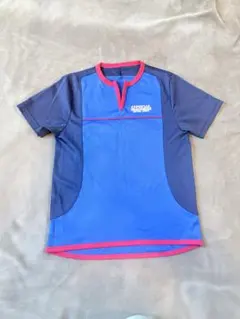 (美品）CENTRAL SPORTS 半袖体操服 青 赤 約120cm