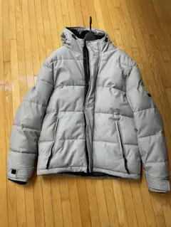 グレー キルティング フード付きジャケット