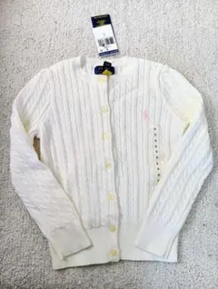 新品ラルフローレン ケーブルニット　カーディガン　サイズ5 （115センチ相当）