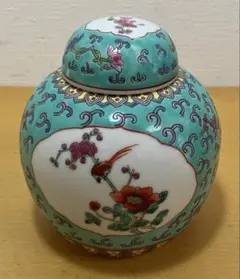 パステル喜上眉梢蓋缶 茶壺 景徳鎮 陶磁器 装飾品 現代工芸品 美術品