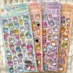 ぷっくりシール オバケーヌ 硬質シール うるうる かわいい デコ 手帳