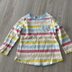 ミキハウス　HOT BISCUITS ストライプ長袖Tシャツ 90