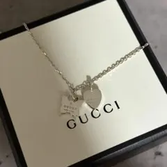 最終値下げ GUCCI グッチ バタフライ ハート ネックレス シルバー925のサムネイル