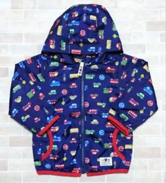 美品　ミキハウス　ホットビスケッツ　車柄　ウィンドブレーカー　80