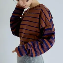 A MENDA アメンダ マルチボーダー 長袖 Tシャツ【完売品】 - メルカリ