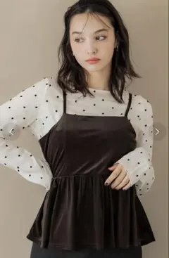 coca ベロアビスチェ ブラウン　Sサイズ