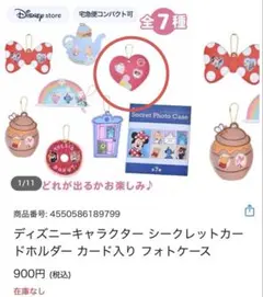 ディズニーキャラクター シークレットカードホルダー カード入り フォトケース