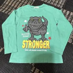 恐竜プリント Tシャツ STRONGER120センチ
