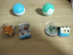 ①くら寿司オリジナルホログラムマグネット　ニャオハ②ラバークリップ　パモのセット