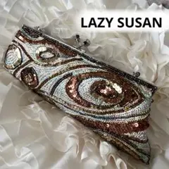 【未使用・3way】レイジースーザン ビーズ＆スパンコール パーティバッグ