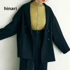 hinari オーバーテーラードジャケット　ダブル　ネイビー