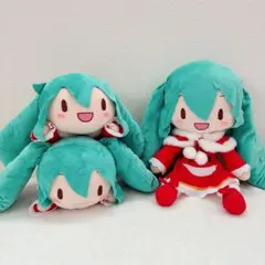 初音ミク　ふわぷち　L ぬいぐるみ　クリスマス　2024 寝そべりのサムネイル