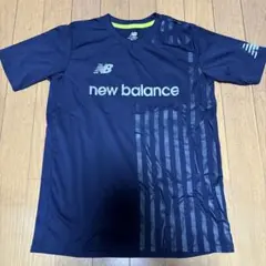 【新品未使用】new balance ネイビー ストライプシャツ 150 JPN