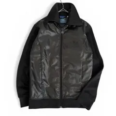 【希少】アディダスオリジナルス 切替 トラックジャケット 黒 S 刺繍ロゴ