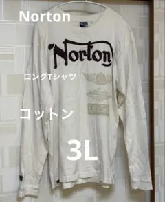 Norton 長袖ロングTシャツ　プリント　刺繍　3L