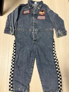 Litte ミッキーマウス デニムオーバーオール 110cm