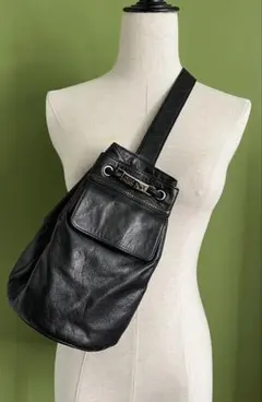 DKNY 本革 ブラック ワンショルダーバッグ