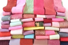 1-24-2 着物小はぎれ 正絹ちりめん他ハギレセット【50枚】古布