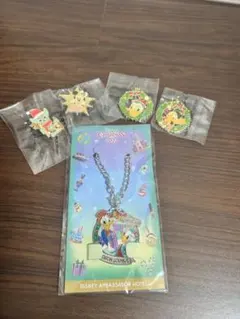 ディズニー ピンバッジ バッグチャーム セット