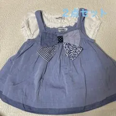 ファミリア　familiar チュニック　デニム　Tシャツ　半袖　110