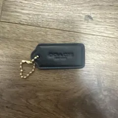 COACH 黒 レザー キーホルダー