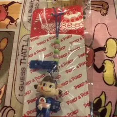 平成レトロ　ストラップ　ペコちゃん　不二家　おめでとうマスコットのサムネイル