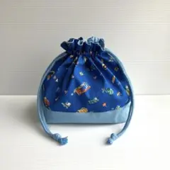 お弁当袋 はたらく車 × ライトブルー