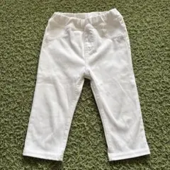 無印良品　白クロップドパンツ　100センチ