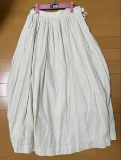 UNIQLO ユニクロ リネンコットン ギャザースカート ベージュ 61