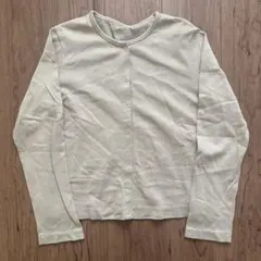 無印良品　ボタン付きカーディガン　綿100% ベージュ　春夏　長袖　トップス