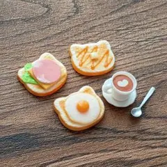 フェイクフード くまのトースト3種類セット ミニチュア ハンドメイド