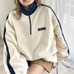 JaVa. アイボリー フリースジャケット